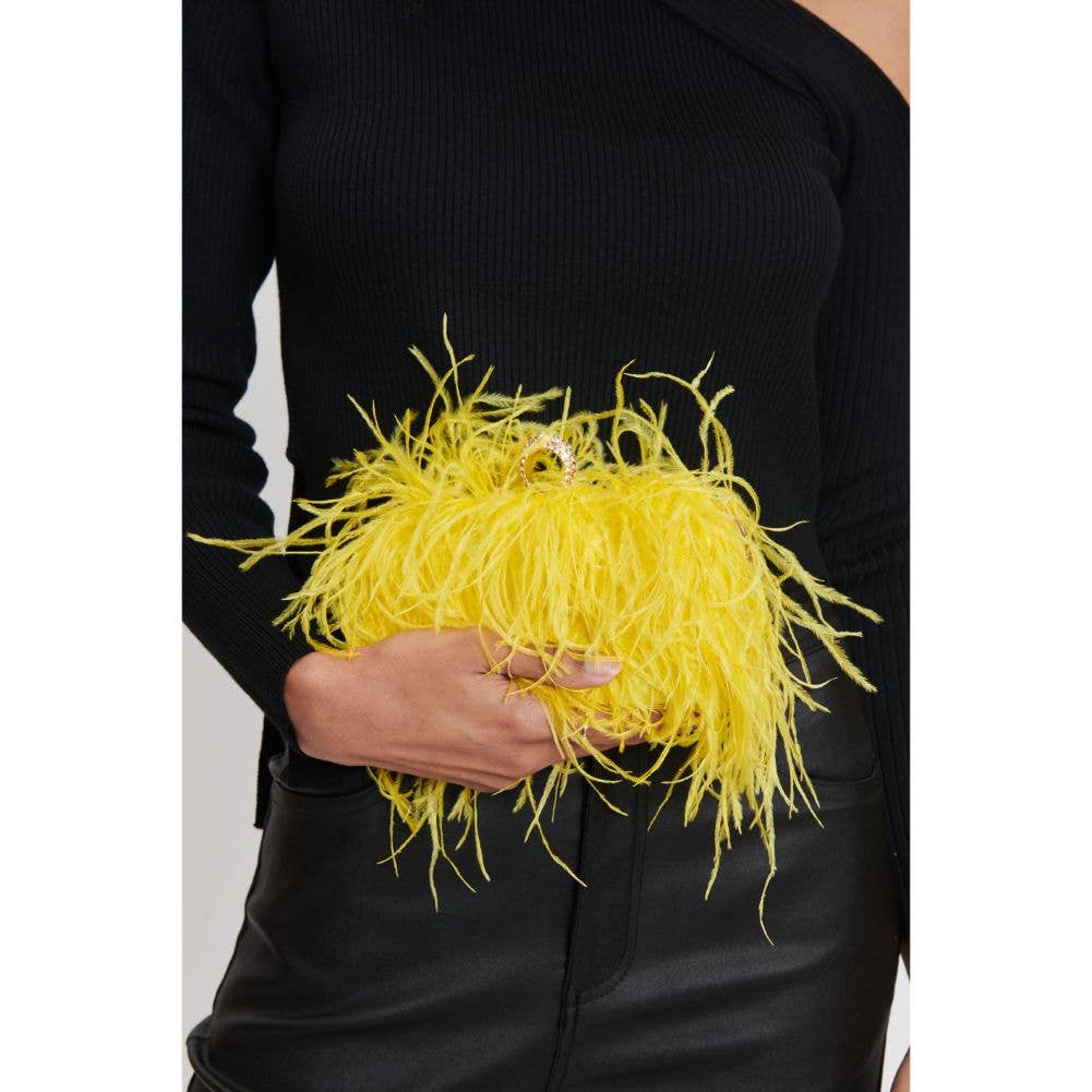 Moda Luxe - Wholesale Clutch Bag - Women's - Harlow Feather Evening Bag12