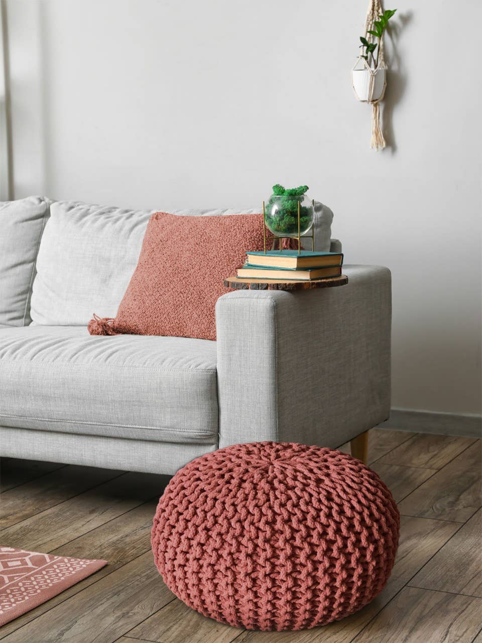 Voglrieder - Wholesale Pouf - Pouf, diameter 55 cm, knitted stool, pouf, pouf, floor cushion, large72