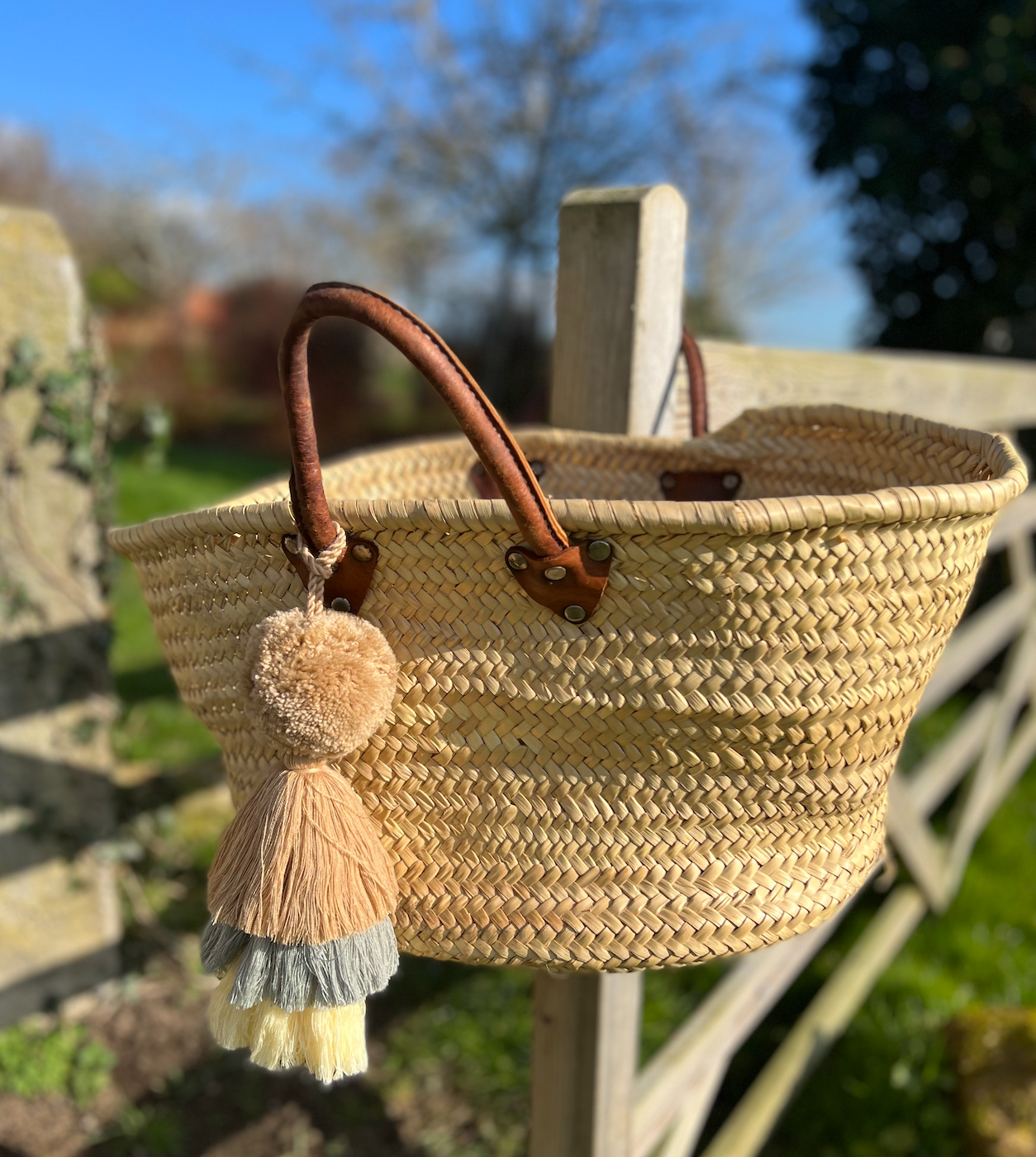 PomPom Galore – Acessório para mala/bolsa - Mulher por atacado – Pom Pom Trio Swag, 7cm Natural1