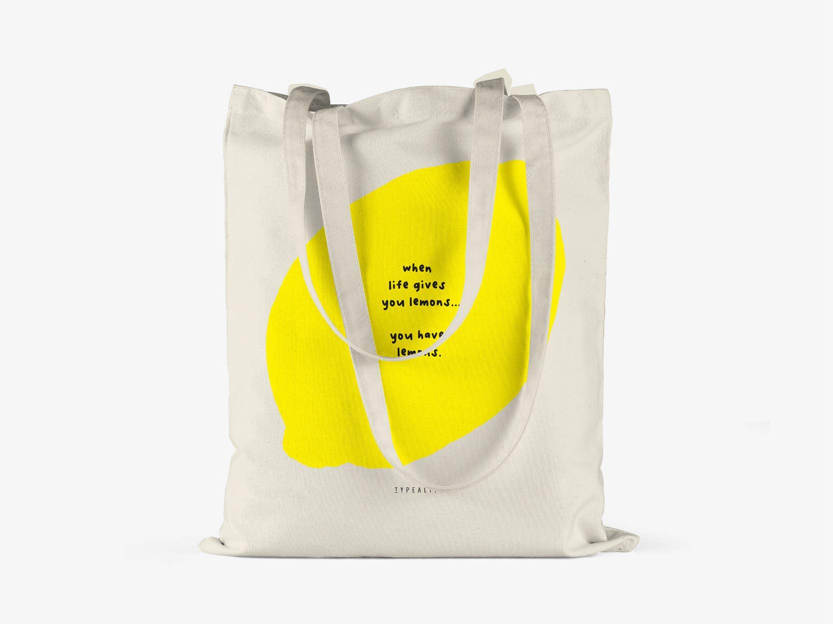 typealive – wholesale Bärkasse - Unisex – Bomullspåse med tryck "You Have Lemons"2