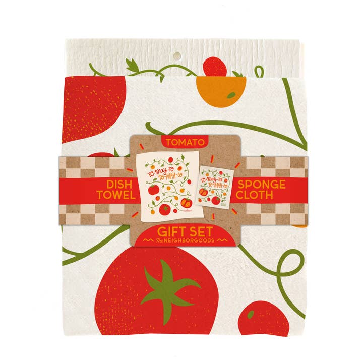 Tomato - Tea Towel + Sponge Cloth Set for wholesale by The Neighborgoods