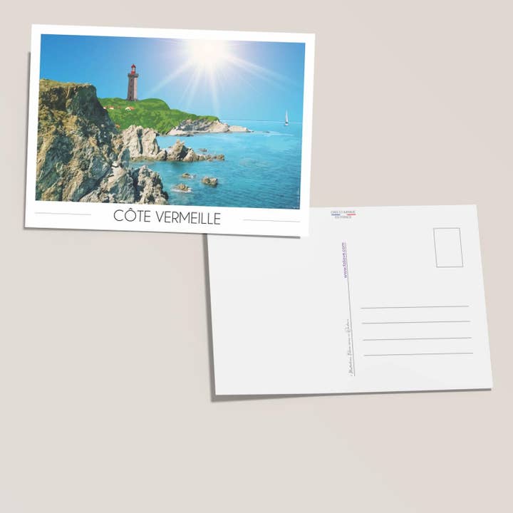 Postkort Côte Vermeille Cap Béar for engroshandel hos Foliove