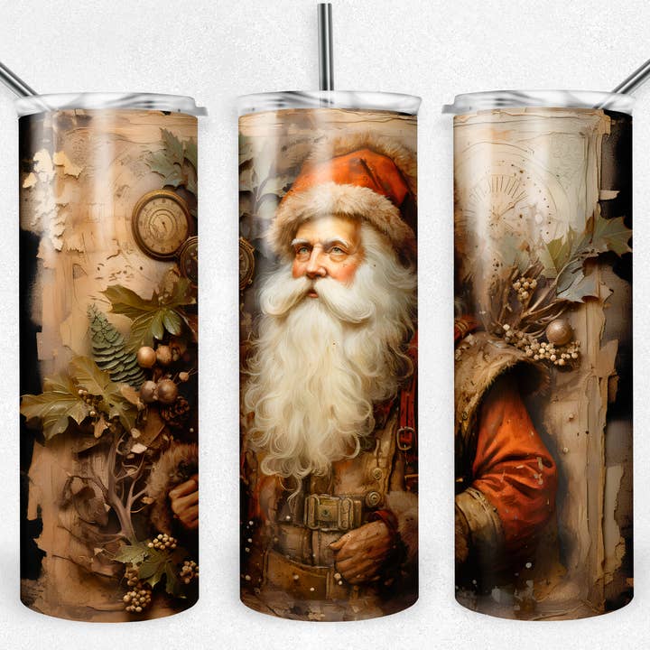 Jul Vintage Santa 2 Tumbler for engroshandel hos FloBama Girls Wholesale