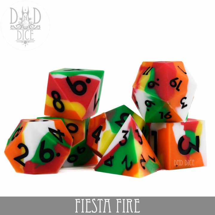 DNDDICE.COM – wholesale Dice – Fiesta Fire (Silicone)