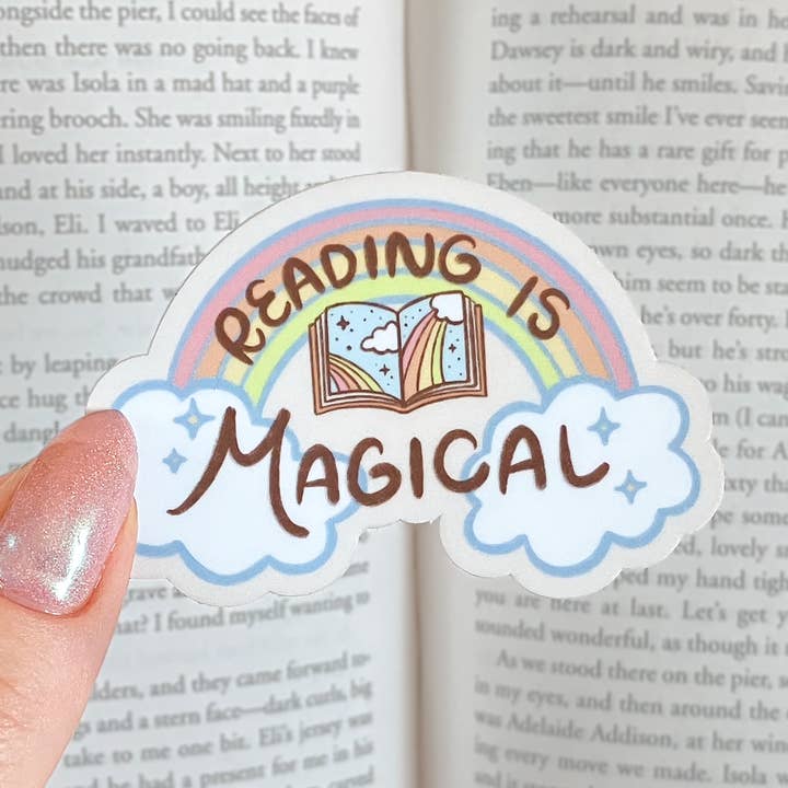Cute Book Sticker for wholesale by Le Petit Lapin Art Studio