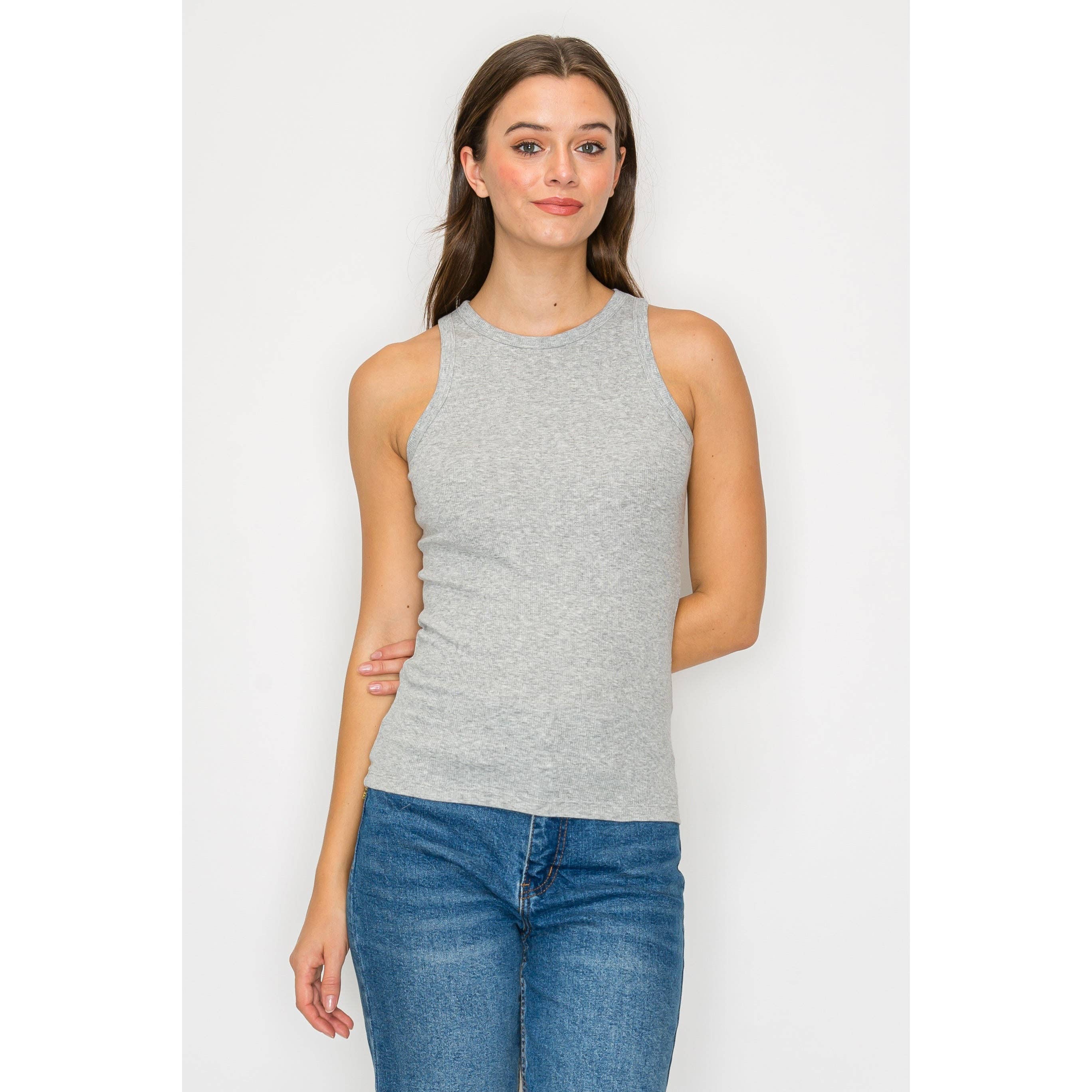Timeless – wholesale Tank top – Women′s – High Neck Ribbed Tank Top5