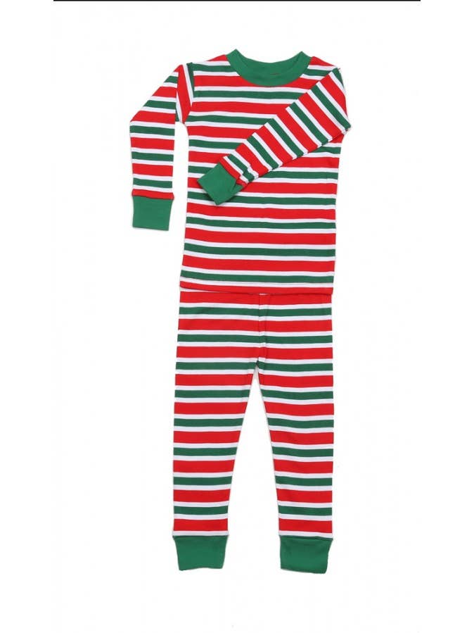 Christmas Stripes Organic Pajamas for wholesale by New Jammies