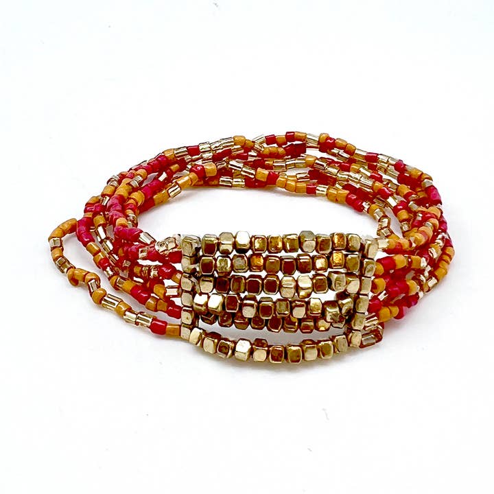 Anju Jewelry - Wholesale Beaded Bracelet - Seed Bead Stretch Statement Bracelets- Multiple Color Styles14