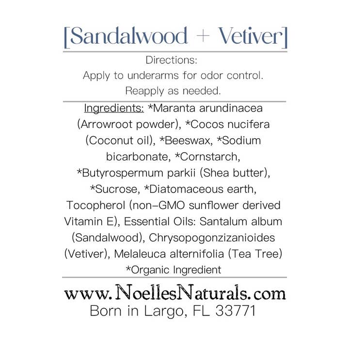 Noelle’s Naturals - Wholesale Deodorant - Men's - Trek Natural Men's Deodorant - 3oz1