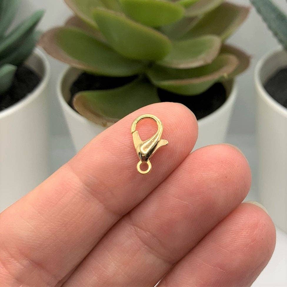 Guerrilla Charm - Wholesale Craft Supplies - 7x12 mm KC Gold Lobster Claw Clasps1