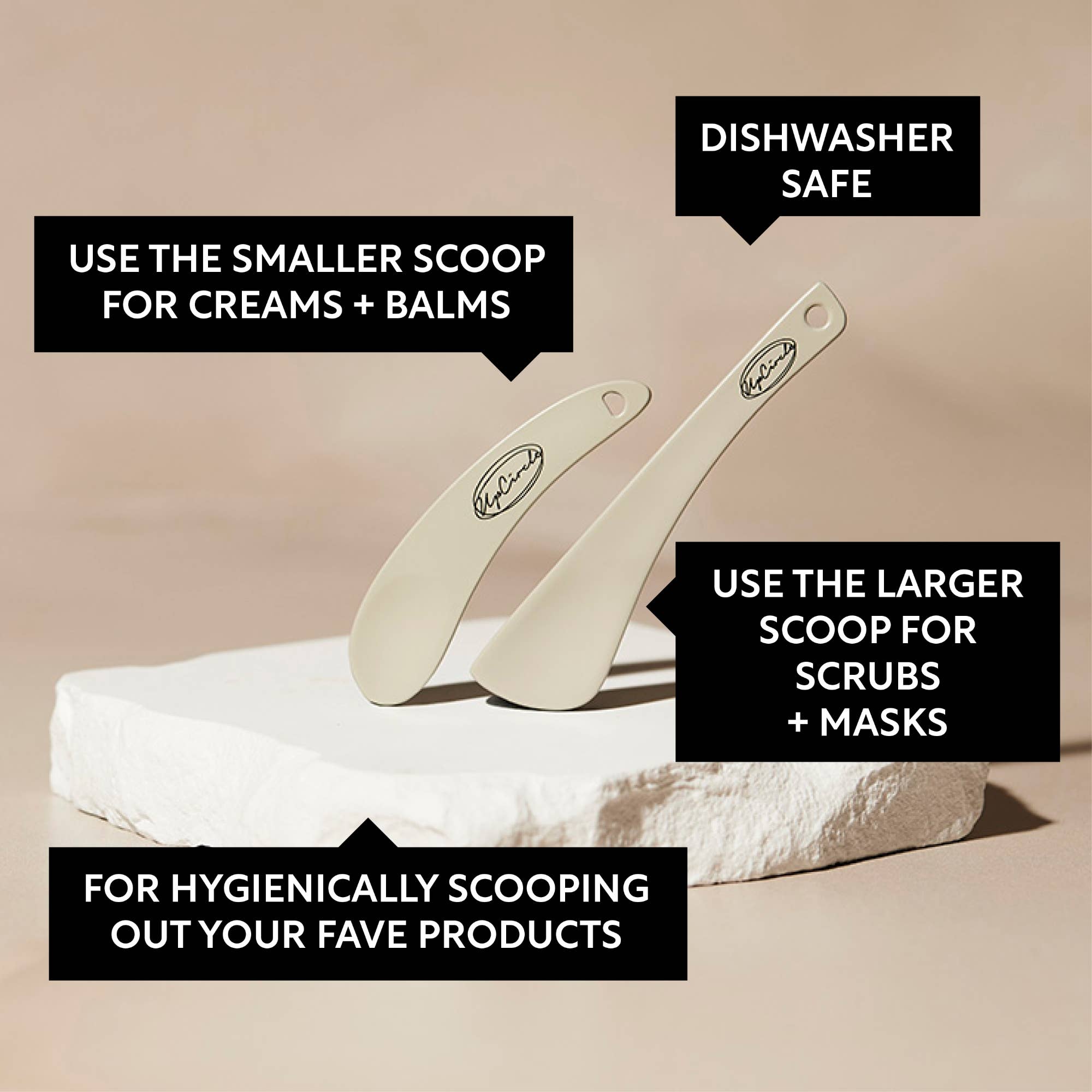 UpCircle USA - Wholesale Mask Applicator Brush/Tool - Zero Waste, Sustainable + Reusable - 2 Cosmetic Spatulas3