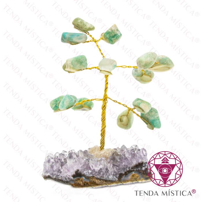 Træ Sten Rå 5 grene Amazonit 10 cm for engroshandel hos Tenda Mística