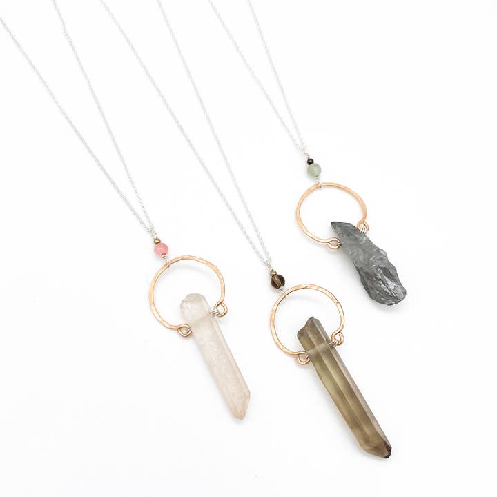 Circle Crystal Pendant for wholesale by Luna Pines