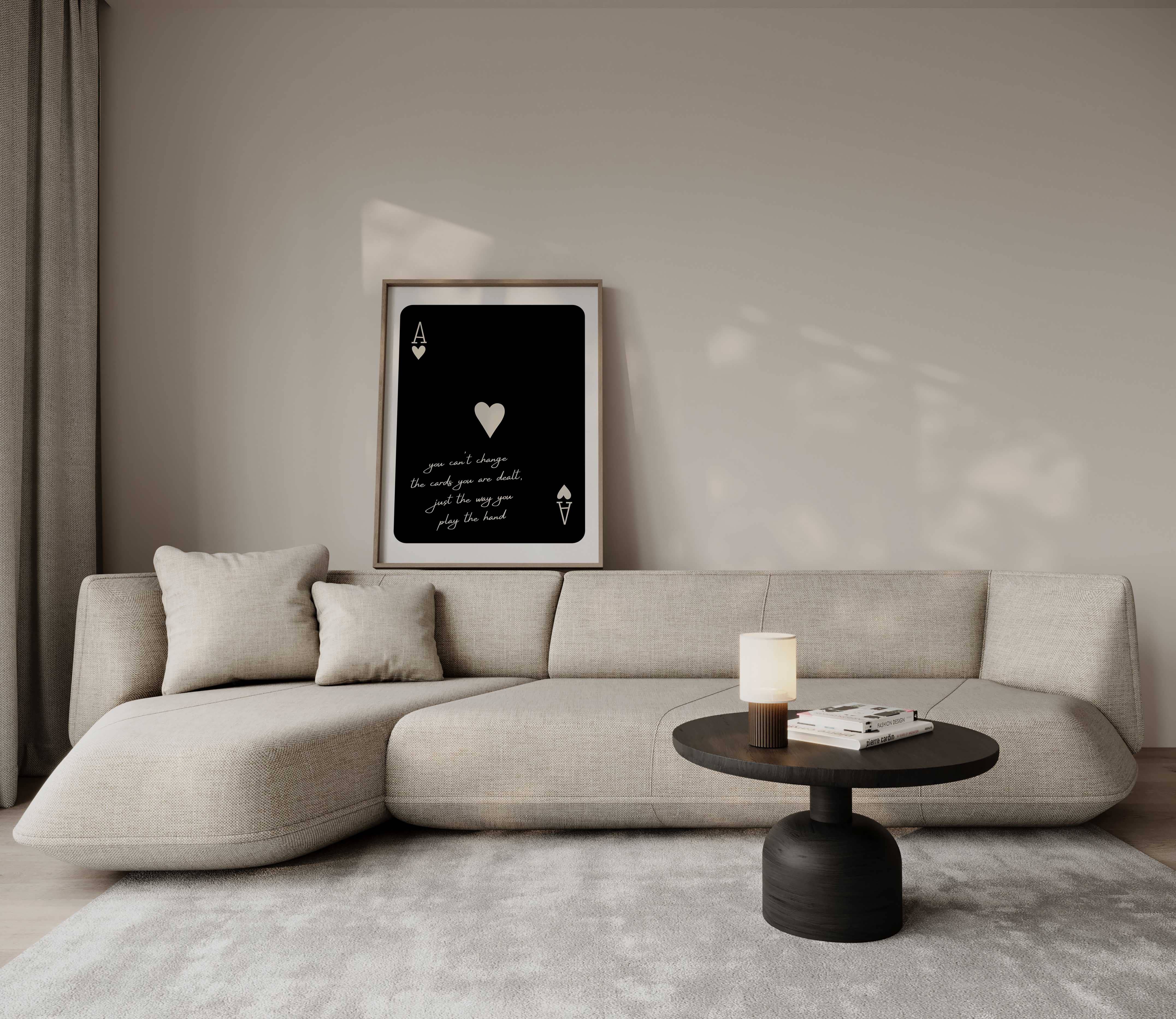 D'LUXE PRINTS - Wholesale Art Print - The Cards You Are Dealt Print - Black Beige5
