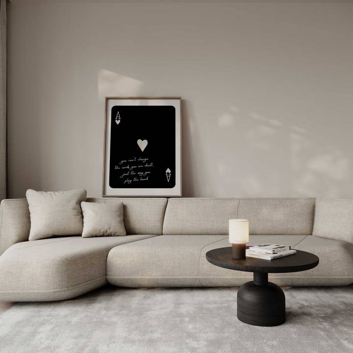 D'LUXE PRINTS - Wholesale Art Print - The Cards You Are Dealt Print - Black Beige5
