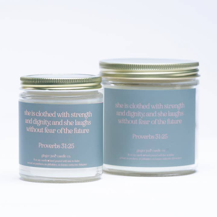 Ginger June Candle Co. - Vendita all'ingrosso Candela in vasetto - Proverbi 31 • collezione stagione della speranza • candela di soia da 8 oz1