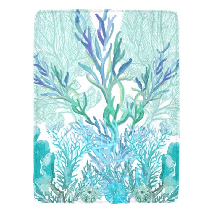 Coastal Sea Life Ultra-Soft Micro Fleece Blanket 60" X 80" for wholesale by Blue Cava