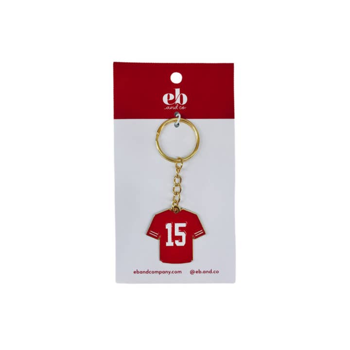 EB and Co. - Wholesale Keychain - Women's - Kansas City #15 Jersey Keychain