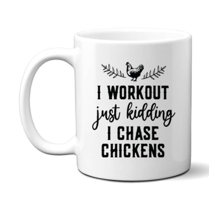 Canary Road - Vente Tasse à café - Mug I Chase Chickens, tasse à café Chicken Lover, cadeau drôle3