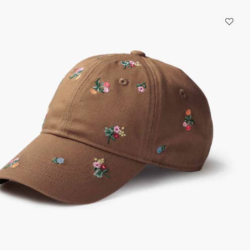Ditsy Dahlia Baseball Cap for wholesale by Rifle Paper Co.