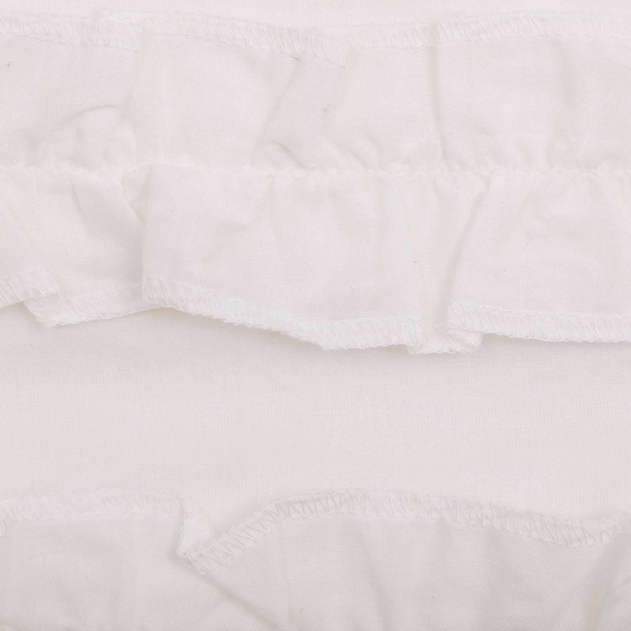 VHC Brands - Wholesale Valance - White Ruffled Sheer Petticoat Valance 16x607