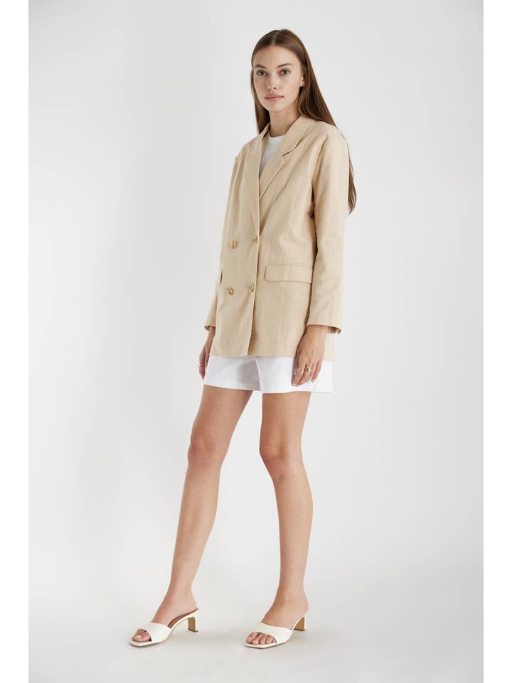 MOD REF - Wholesale Blazer - Women's - The Arla Jacket | Oversized Linen Blazer26