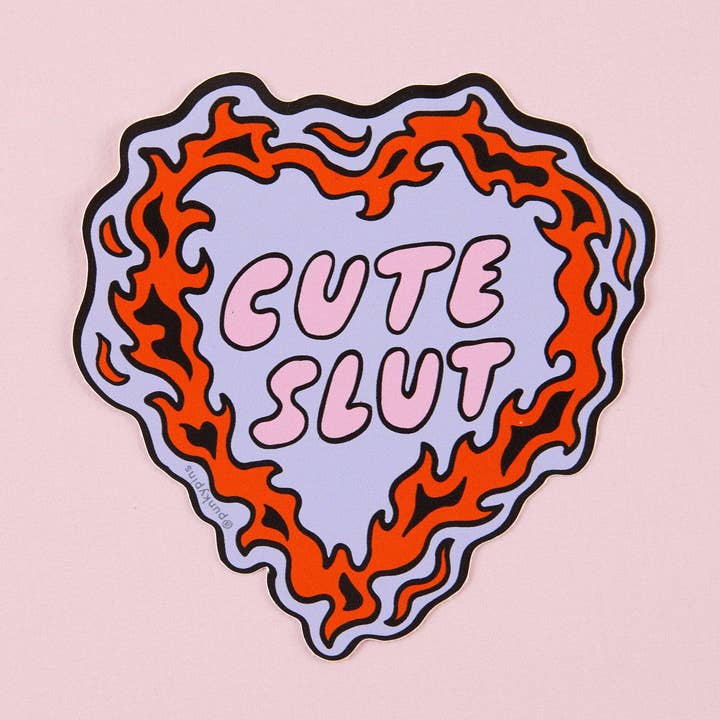 Adesivo in vinile carino slut per la vendita all'ingrosso da parte di Punky Pins