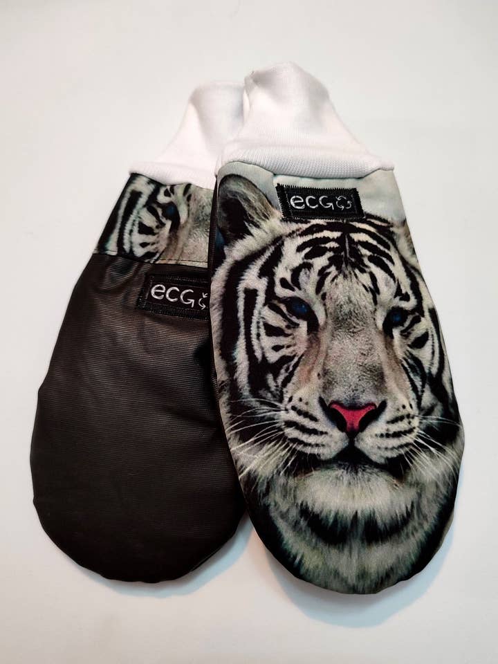 Hvid tiger asymmetrisk ekstra varme luffer str. S for engroshandel hos ECG Gloves
