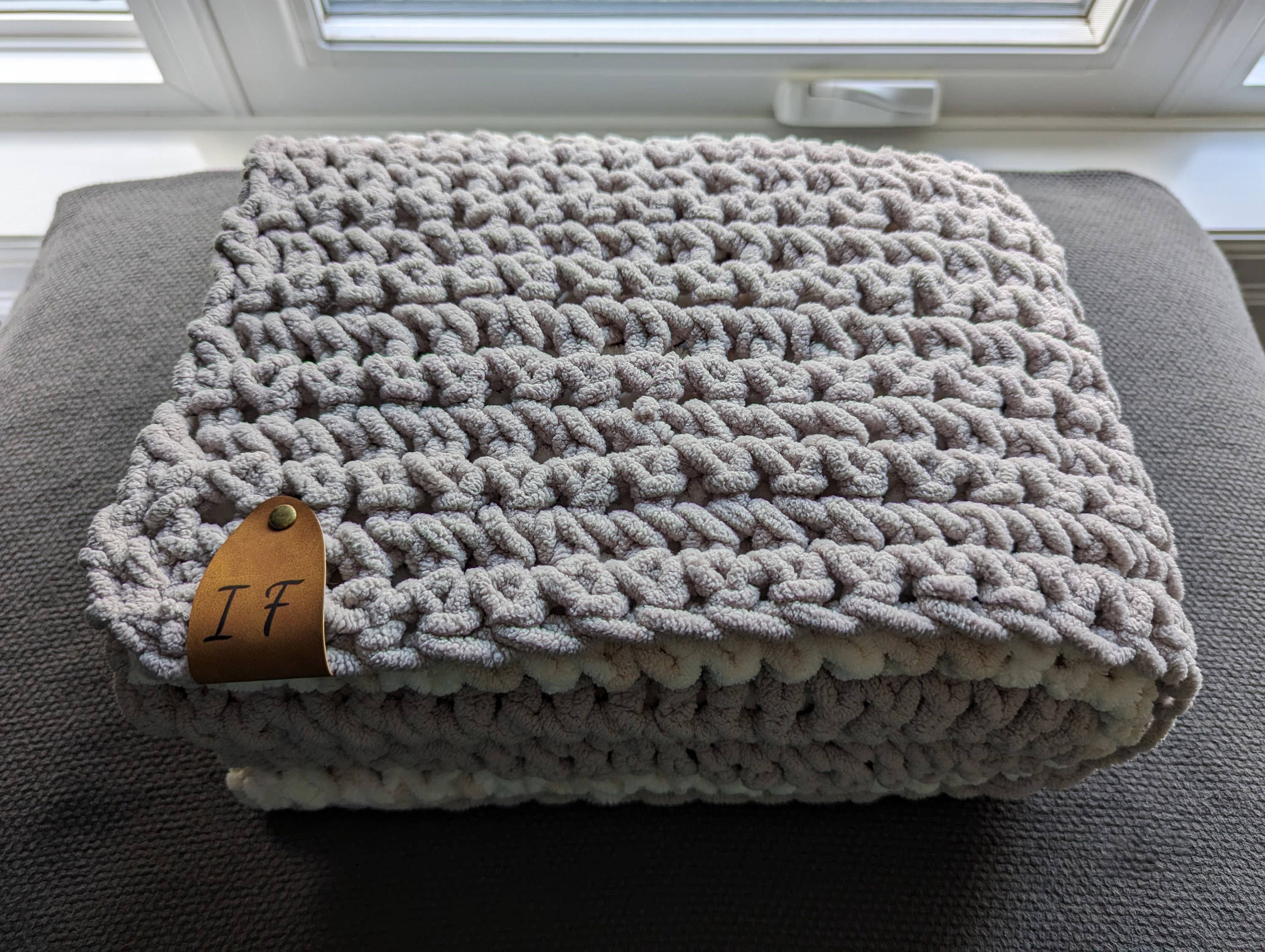 Atlantic Canada Design - Wholesale Throw Blanket - Custom Handmade Knit Blanket With Initials, Chenille Yarn1