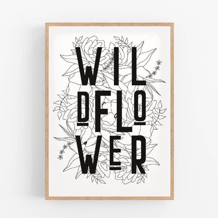 Wildflower Art Print for wholesale by Elle Ivy