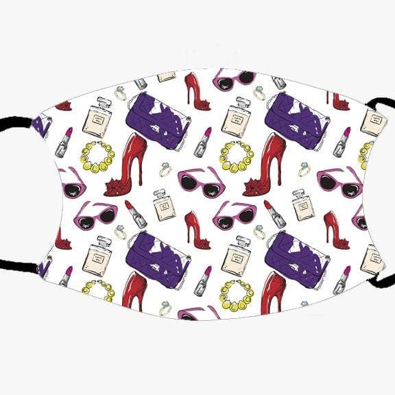 Cocktail Hour Fashion Design trykt genanvendelig ansigtsmaske for engroshandel hos Monogramonline Inc.