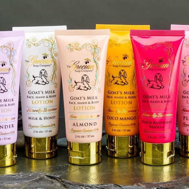 The Grecian Soap Company - Wholesale Body Cream/Lotion - Organic Beauty Hydrating Natural Goat Milk Lotion Tubes