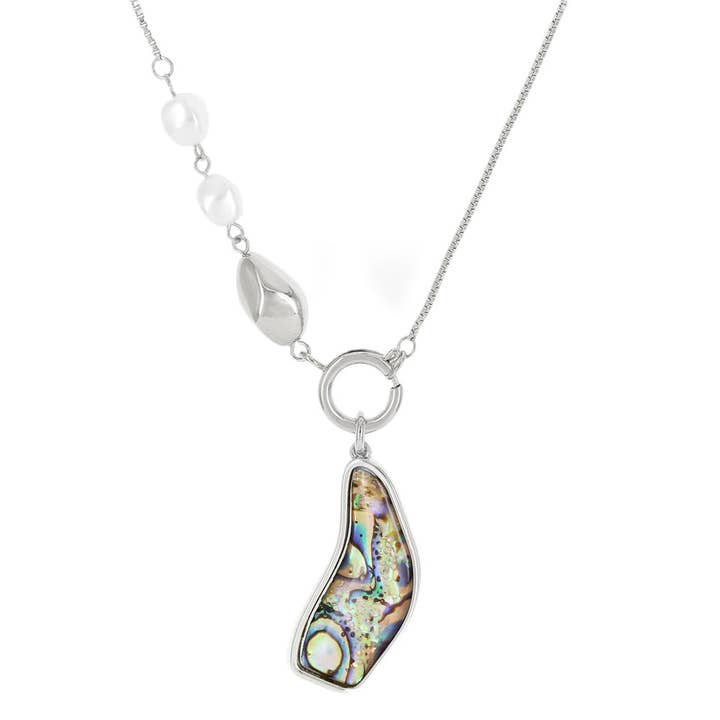 Natural abalone shell pendant necklace for wholesale by Morana