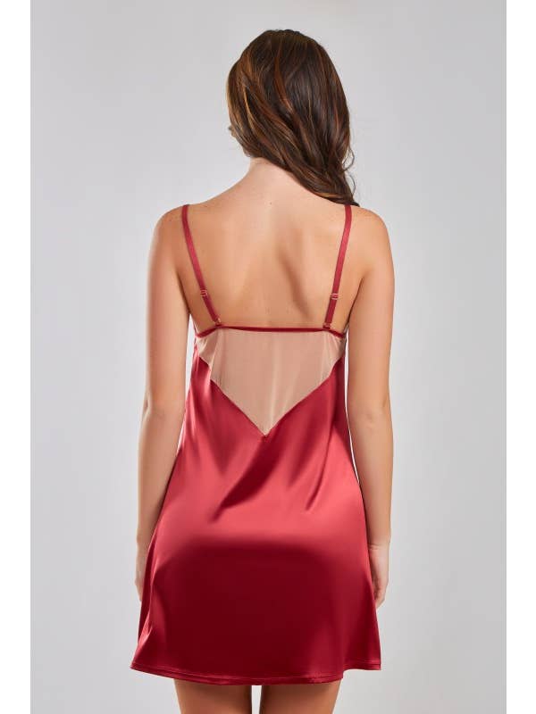 red nude Brittany Plus Size Floral Satin Bra and Panty Set for wholesale on Faire4