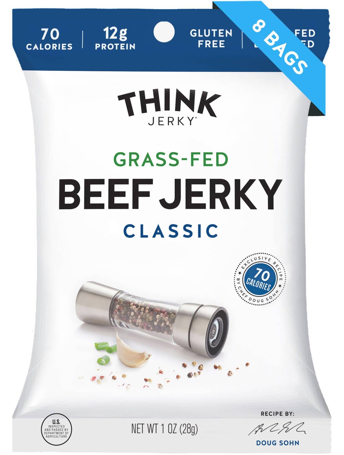 Think Jerky - Wholesale Jerky - Classic 100% Grass-Fed Beef Jerky, 1.0oz2