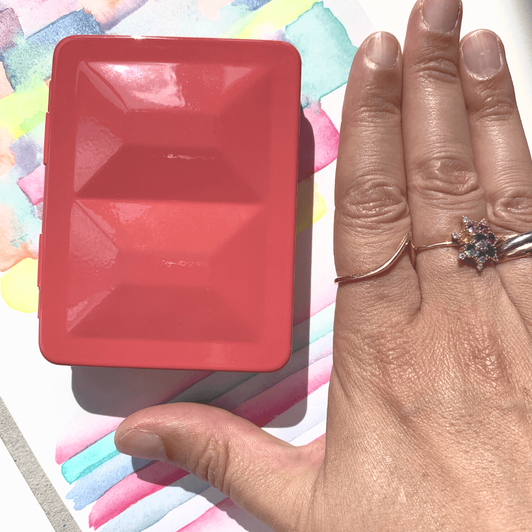 LA NOUVELLE VAGUE COULEURS - Wholesale Palette/Mixing Tray - Small empty lacquered metal watercolor palette - 3 colors available9