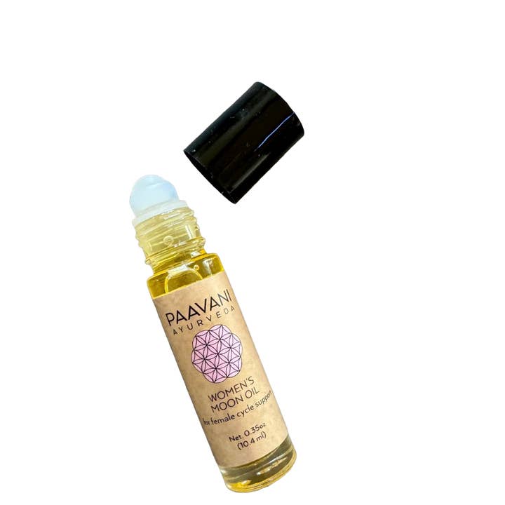 Huile Lunaire pour Femmes Soutien Ayurvédique pour Menstruations & Ménopause pour la vente par PAAVANI Ayurveda