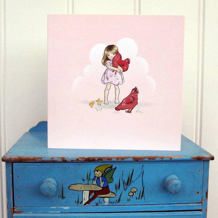 Chickens card for wholesale by Made In Pixieland