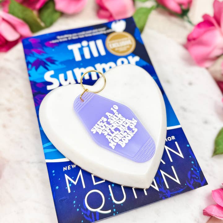 The Swoon Room - Wholesale Keychain - Women's - She's a Ten But Spends All Her Money On Books Motel Keychain6