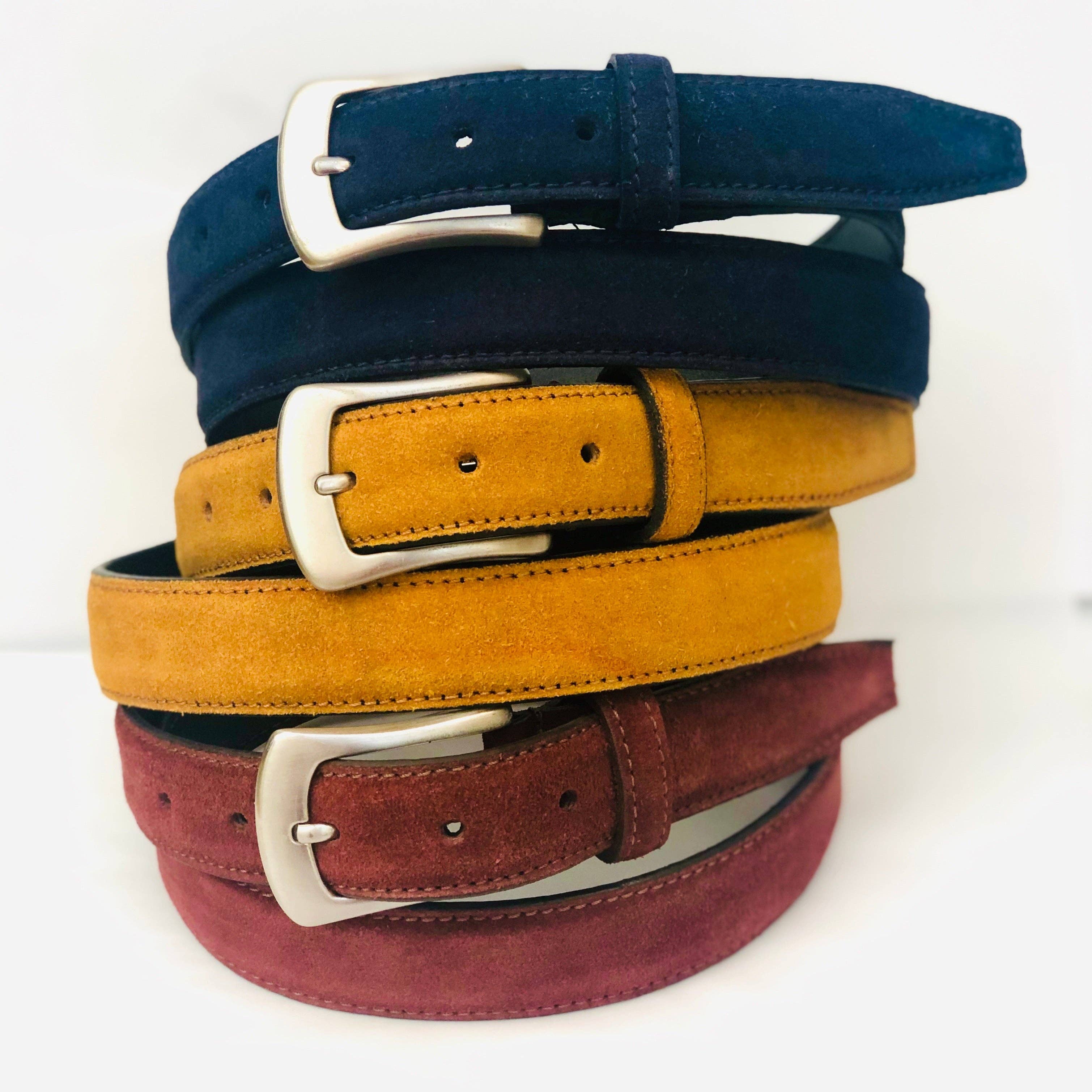 Hydestyle London – wholesale Belt – Women's – Womens' Suede Leather Belt #BL36-Chocolate Brown1