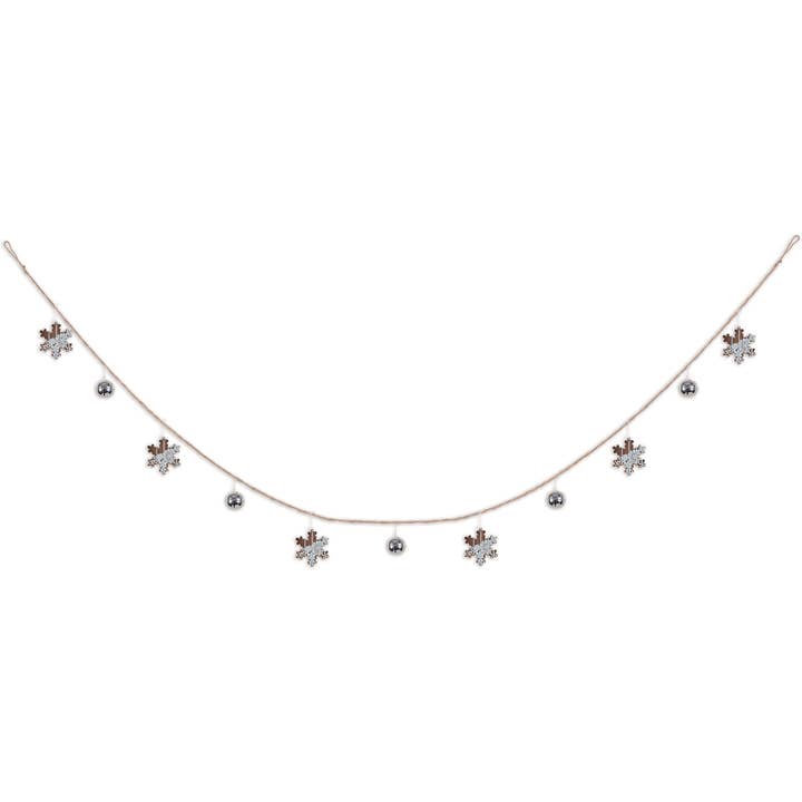 Rustic Snowflake Garland 72" for wholesale by Sunset Vista Designs