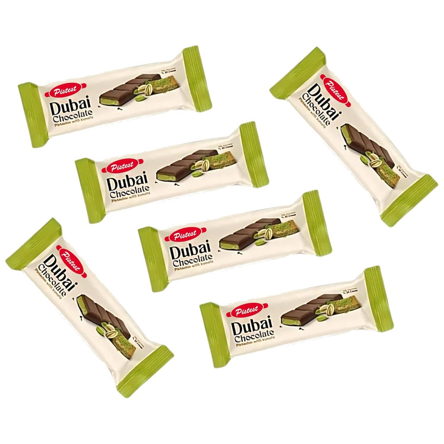 Pistest - Vente Barre chocolatée - Barres de chocolat pistache Kunafa de Dubaï – Pack de 24 (27g chacune)4