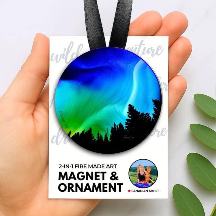 Lumière Dansante - Ornement Magnétique 2-en-1 - Lot de 6 ou 12 pour la vente par Fire-Made Art