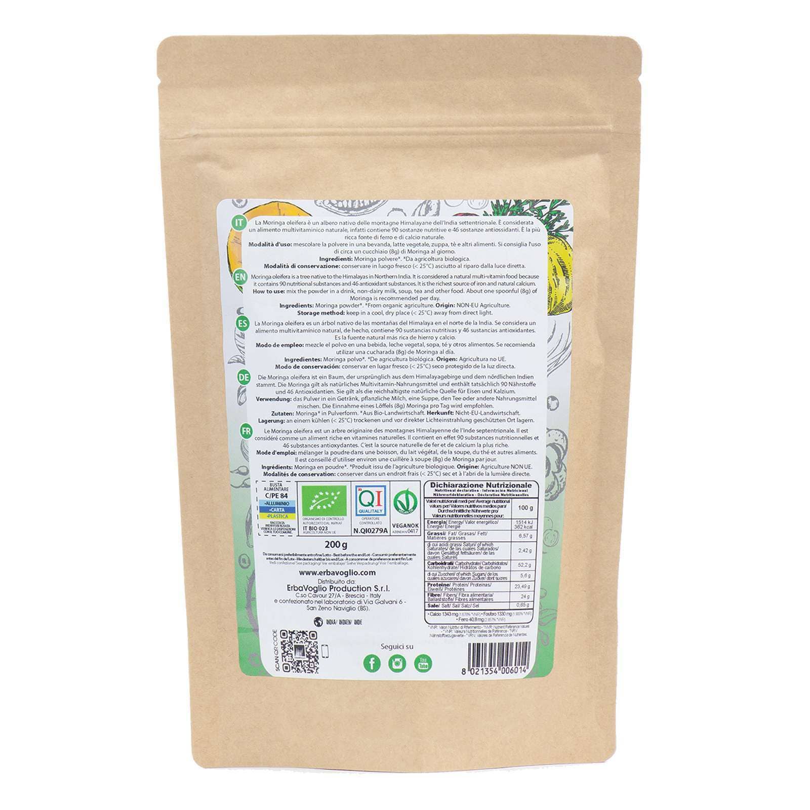 Erbavoglio - Wholesale Protein/Superfood Powder - Organic Moringa Powder1