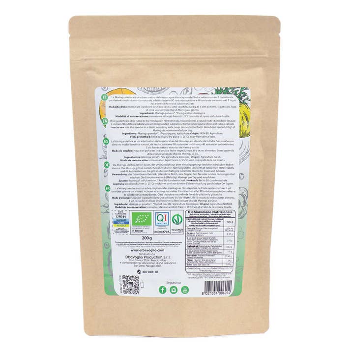 Erbavoglio - Wholesale Protein/Superfood Powder - Organic Moringa Powder1