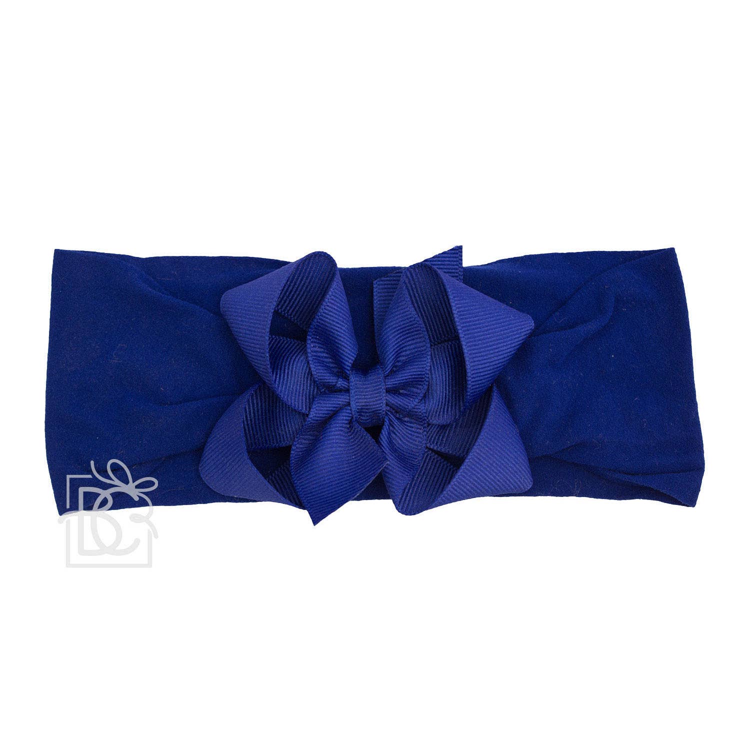 Beyond Creations, LLC - Wholesale Fashion Headband - Kids - WIDE PANTYHOSE HEADBAND W/CLASSIC GROSGRAIN BOW45