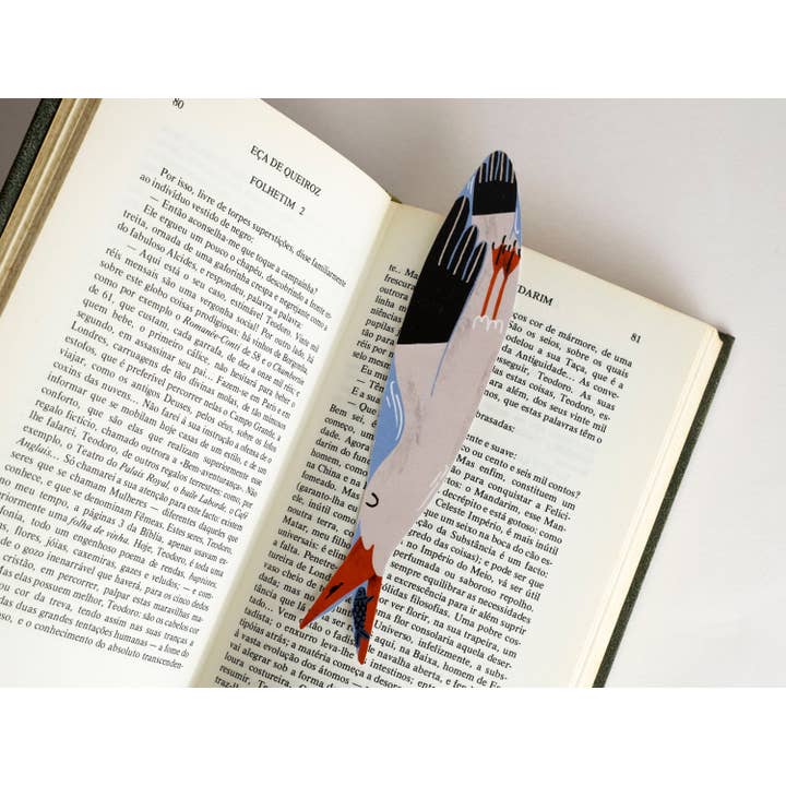 Matilde Horta - Wholesale Bookmark - Seagull and Sardine - Paper Bookmark - 18x3,5cm5