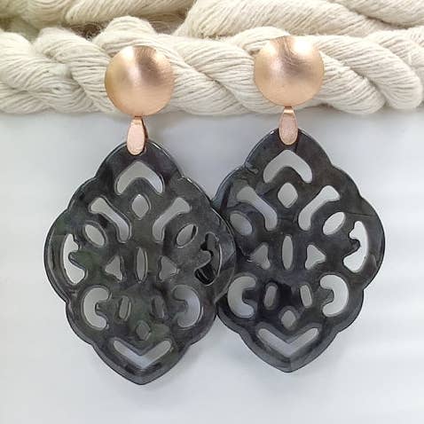 Ella earring dark grey for wholesale by LeFah design