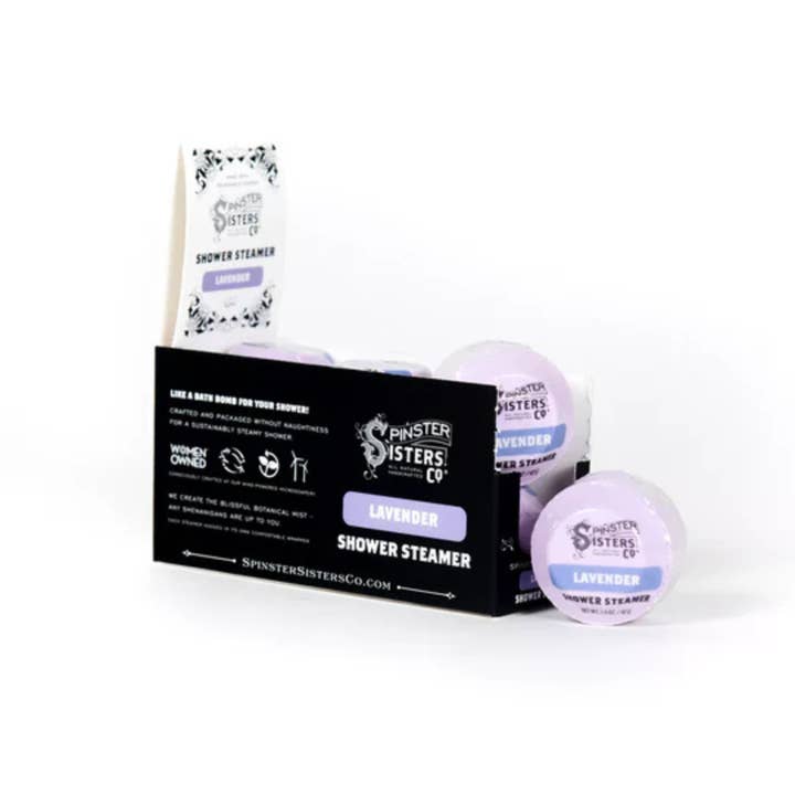Spinster Sisters Co. / Old Salt Grooming Supply - Wholesale Shower Steamer/Bomb - Lavender Essential Oil Shower Steamer: Calming Aromatherapy7