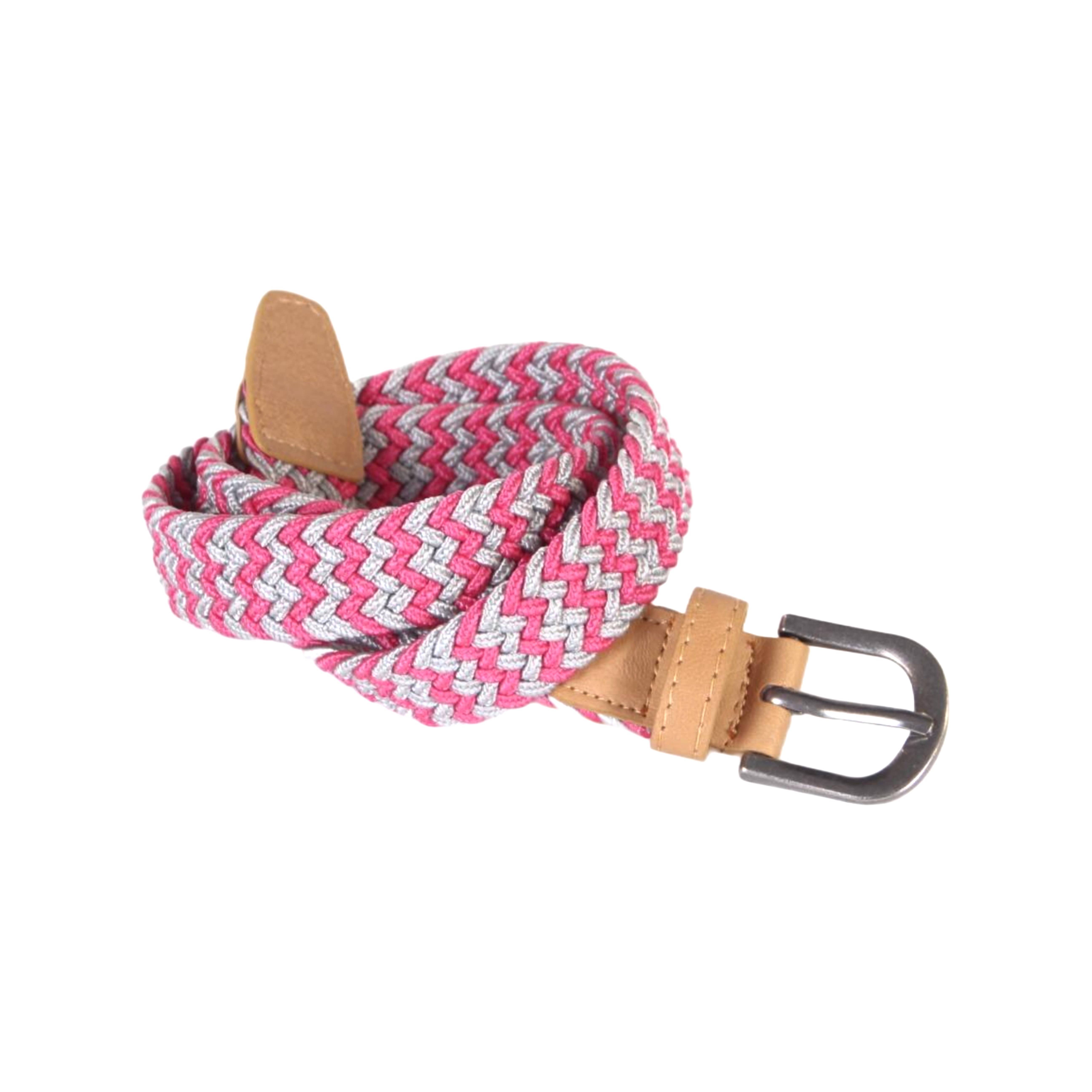 Peppercorn Kids - Venta al por mayor Cinturón - Niños - Cinturón trenzado con cordón elástico para niñas, rosa/gris (de 4 a 14 años)